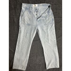 7 all Mankind jeans woman size 25 Palazzo light wash Soft